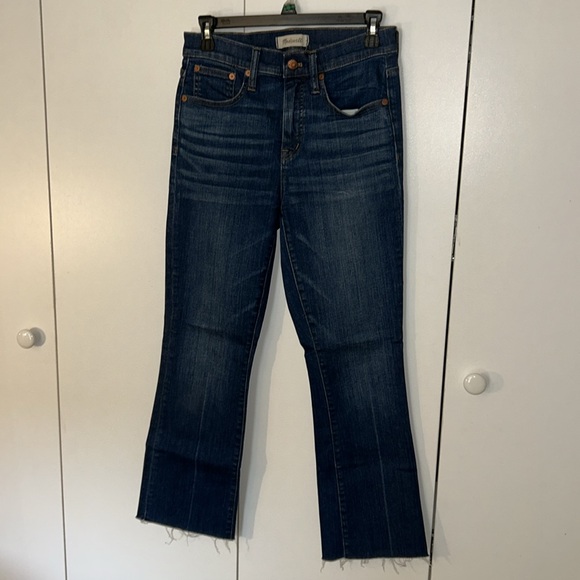 Madewell Cali Demi Boot Jeans in Wyoming Wash Medium Blue - Picture 1 of 4